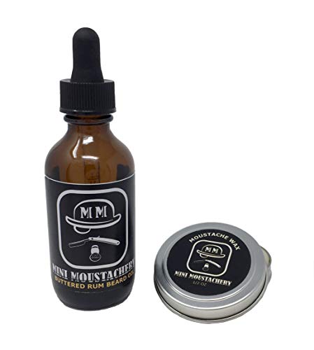 Buttered Rum Beard Oil and Buttered Rum Mustache Wax Set