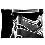 Custom Star Wars Stormtrooper Mask Pillowcase Soft Zippered Throw Pillow Cover Cushion Case Covers Fasfion Design Two Sides Printed 20x26 Pillows