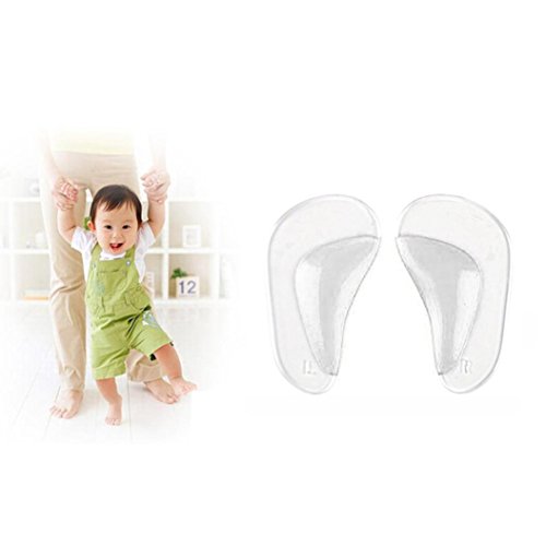 Hometom 1 Pair Flat Foot Insoles Infants Correct Insoles After Evaginate Correction Tool (B)