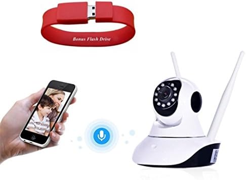 Green Safari Video Baby Monitor Compatible With Iphone, Android, WIFI, Night Vision and With Powerful Double Antenna, Also a Home Security Camera