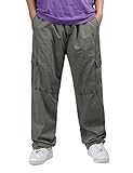 YGT Men's Relaxed Straight Chef Dungarees Pull On Cargo Pant