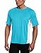 Kanu Surf Men's Standard Short Sleeve UPF 50 Swim Rash Guard Sun Shirt (Regular & Extended Sizes), Aqua/White, X-Large