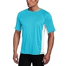 Kanu Surf Men's CB Rashguard UPF 50+ Swim Shirt, Aqua, Medium