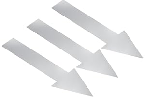 PATIKIL Arrow Sticker 8 Inch, 4 Sheet Directional Sign PVC Adhesive Removable Floors Decal for Floors Wall Marking, Silver