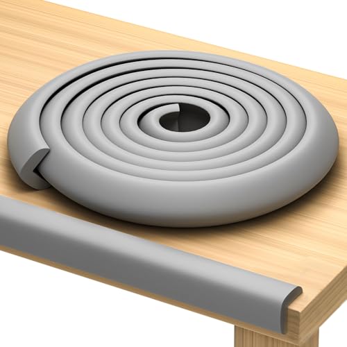 Premium Edge Protector for Baby 12ft of Dense, Odorless & Waterproof Edge Protector with 3M Adhesive Tape, Non-Toxic to Baby Proof Corners and Edges, Wall Corner Protector & Desk Edge Cushion Gray