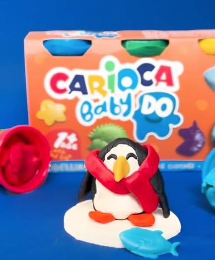 Baby DO Pâte à Modeler, Set de 8 Couleurs, pour Enfants à Partir de 12 Mois, Couleurs Vives et Mélangeables, Non-Salissant et Sèche à l'Air, Contient du Blé