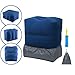 MEILE Travel Foot Rest Pillow, Portable Inflatable with Double Hand Pump Adjustable Three Layers Height Pillow for Foot Rest on Airplanes,Cars,Buses,Trains,Office Kids to Sleep