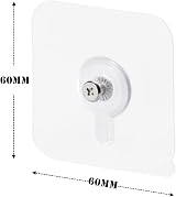 RIZUMONLY 12 Pcs Self Adhesive Wall Hooks Strong Transparent Non-Trace Picture view 2