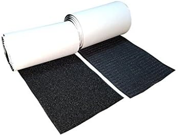 XuanKun Adhesive Hook and Loop, Industrial Strength, Wear and Tear Resistant (4-Inch x 6-Foot, Black)