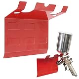 TCP Global Brand Magnetic Paint Spray Gun Holder Stand, Hold up to 5 Gravity, Siphon or Pressure Feed HVLP Guns, Air Hose, Booth Wall, Body Shop