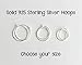 Mini Sterling Silver Hoops 8mm 24 Gauge