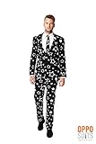 OppoSuits Classy Printed Men’s Suit - Comes Pants, Jacket Tie – Go-to Outfit Year’s Eve