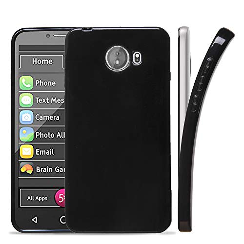 GreatCall Jitterbug Smart2 (5.5â€ Screen) Smartphone for Seniors, Phone Skin Case Slim Black Gel Cover