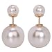 Colorful Double-faced Pearl Double Pearl Beads Plug Stud Earrings WHS541 (7-Pearl)