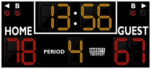 Varsity Scoreboards Permanent 6'6" x 3' x 4" Basketball Scoreboard Model 2234