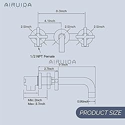 Airuida Solid Brass Antique Brass Widespread