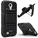 i-Blason Samsung Galaxy S4 Active (i9295 Water Resistant Version) Prime Series Dual Layer Holster Case with Kickstand and Locking Belt Swivel Clip (Black)