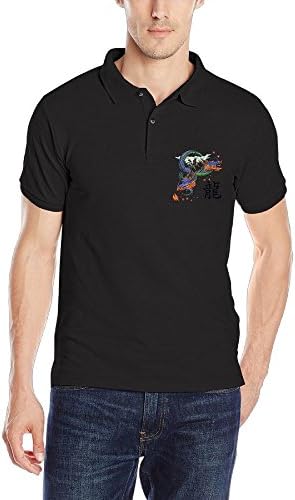 Polo Shirts Men's Double Dragons With Taiji Pic.PNGgentle Men's Performance Polo Shirts