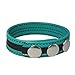 3-Snap Adjustable Leather Erection Ring - Teal