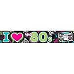 Amscan Radical 80's Foil Party Banner Decoration, 25', Black