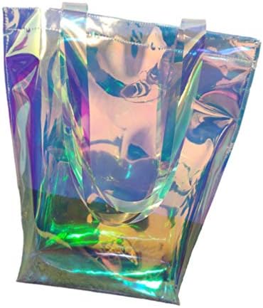 Yardwe Transparent Shoulder Bag Large Capacity Waterproof Handbag Lightweight Summer Seaside Wallet Bag for Women