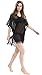 MOONCOLOUR Women's Stylish Chiffon Tassel Swimsuit Bikini Summer Beach Cover up Black