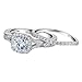 Newshe Vintage Wedding Engagement Ring Set for Women 925 Sterling Silver 1.4ct White AAA Cz Size5-10