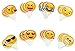 TECCA Emoji Cupcake Toppers 24-Pack for Emoji Party Decorations