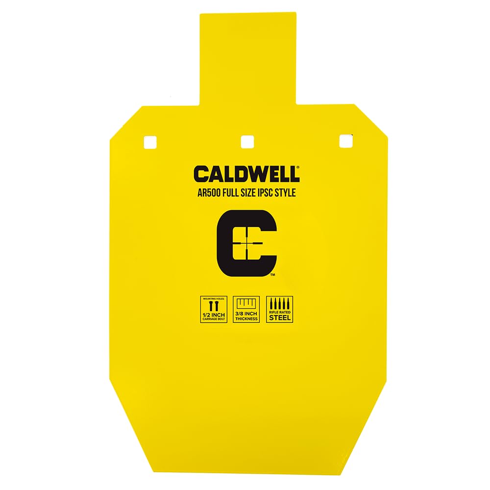 Photo 1 of Caldwell High Caliber AR500 Steel Targets 3/8 Inch Thickness, Rifle Rated for Precision Shooting and Target Practice with Hanging Options (Sold Separately)