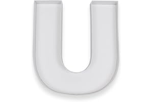 MANOCZY 10"U Shaped Cardboard Letter Mache Chocolate Sweets Candy Container Box (White,U )