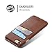 Slim Credit Card Holder, Thin PU Leather Front Pocket Travel Wallet Brown