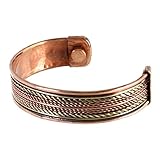 Earth Therapy - Pure Copper Magnetic Therapy Rope Inlay Bracelet For Men and Women - Arthritis Relief from