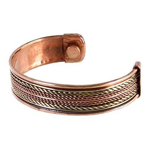 Earth Therapy - Pure Copper Magnetic Therapy Rope Inlay Bracelet For Men and Women - Arthritis Relief from