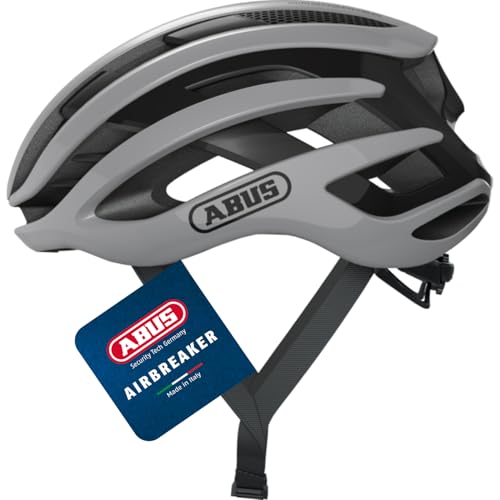 ABUS Rennradhelm AirBreaker - High-End Fahrradhelm für den professionellen Radsport - für Jugendliche und Erwachsene - Helm für Damen und Herren - Gra