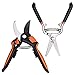 VicTsing Professional Graden Pruner Kit, Bypass Gardening Hand Shears and Micro-Tip Snip Sharp Blades Clipper with Portable Oxford Pouch, Perfect Tools Set for Comfortable Trimming（Set of 2）