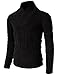H2H Mens Casual Shawl Collar Twist Knitted Thermal Pullover Sweater