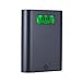 Docooler Soshine E3S Portable LCD Display 4 Slots 18650 Battery External Charger Holder Box Case DIY Power Pack Kit Compact Backup Power Source with Dual-USB Port - Black