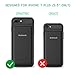 Nekteck iPhone 8 Plus / 7 Plus Battery Case, 4000mAh Compatible with iPhone 7 Plus / 8 Plus Battery Case External Charger Charging Case Backup Cover Juice Bank - Black