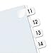 Redi-Tag Numbered Tabs, 11-20 Pre-Printed Divider Tabs, Permanent Adhesive Index Labels, 7/16