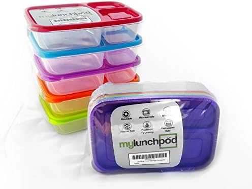 MyLunchPod Bento Box Portion Control Lunch Container With Lids - Microwavable And BPA Free