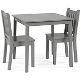 Tot Tutors Kids Wood Table & 2 Chairs Set 23