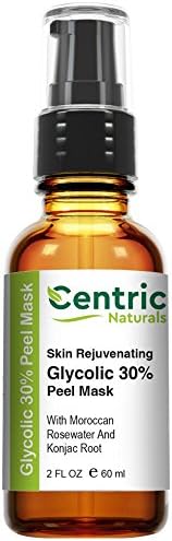 Glycolic Acid Peel 30% - Large 2 OZ Value Size - Elrique Naturals Glycolic Peel Mask - Glycolic Peel 30 With Moroccan Rosewater