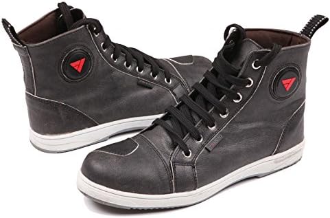 ModekaLane Sneaker Black Leather Motorcycle Boots