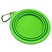 Alfie Pet - Rosh Pet Expandable/Collapsible Travel Bowl with Carabineer for Leash - Size: 1.5 Cups, Color: Green