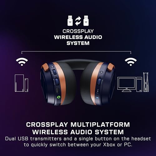 Turtle Beach Stealth 700 Gen 3 Auriculares inalámbricos multiplataforma amplificados para juegos para Xbox Series X|S, Xbox One, PC, PS5, dispositivos móviles - Controladores de 60 mm, micrófono con cancelación de ruido AI, Bluetooth, batería de 80 horas - Cobalto