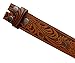 Western Floral Embossed Vintage Soft Genuine Leather Belt Strap 1.5