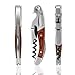 ENROSE Premium Corkscrew Wine Bottle Opener and Foil Cutter Wood Handle Stainless Steel Double-Hinged All-in-one Wine Key Perfect Gift for Wine Lovers