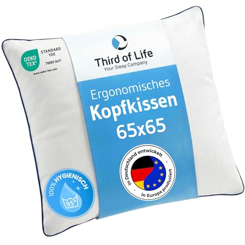 Kopfkissen 65x65 inSPIRO, Premium Kissen - ergonomisch & waschbar bei 95°C