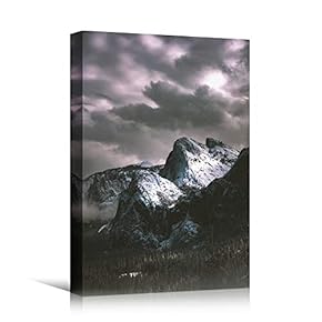 signwin Canvas Wall Art Mountain Lights Bedroom Contemporary...