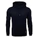 Jinshida Men's Square Pattern Quilted Hoodie Sweatshirt Navy L